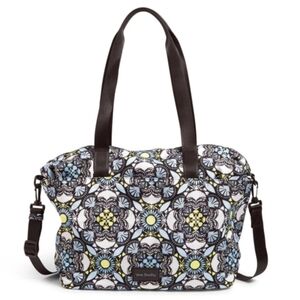 VERA BRADLEY ReActive Lighten Up Fabric Tote Overnight Gym Bag Plaza Medallion
